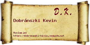 Dobránszki Kevin névjegykártya