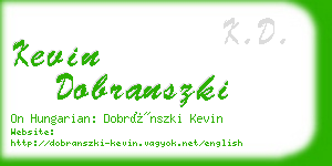 kevin dobranszki business card